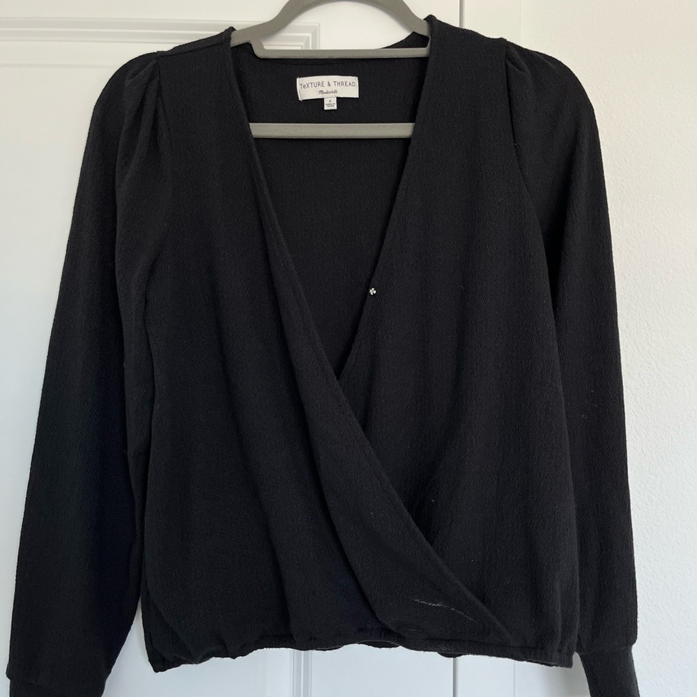 Madewell Gray Textured Top